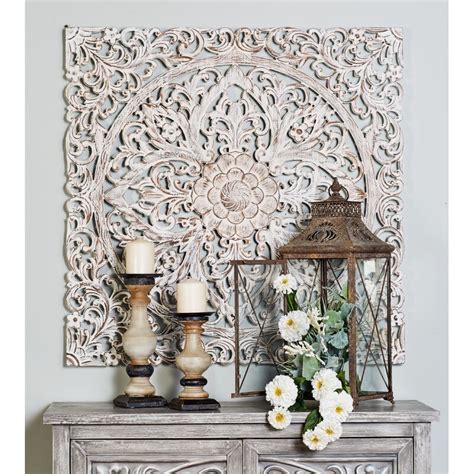 ideas for front of house metal hanging medallion|wayfair flower medallions.